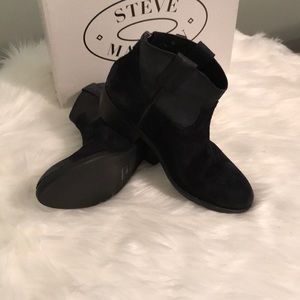Steve Madden Midnight Black Ankle Boots Shoes